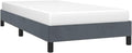 Dark Gray Velvet Twin XL Bed Frame with Plywood and Engineered Wood, Breathable Material and Matte Finish for Modern Bedroom, Rectangular Shape with Square Legs for Easy