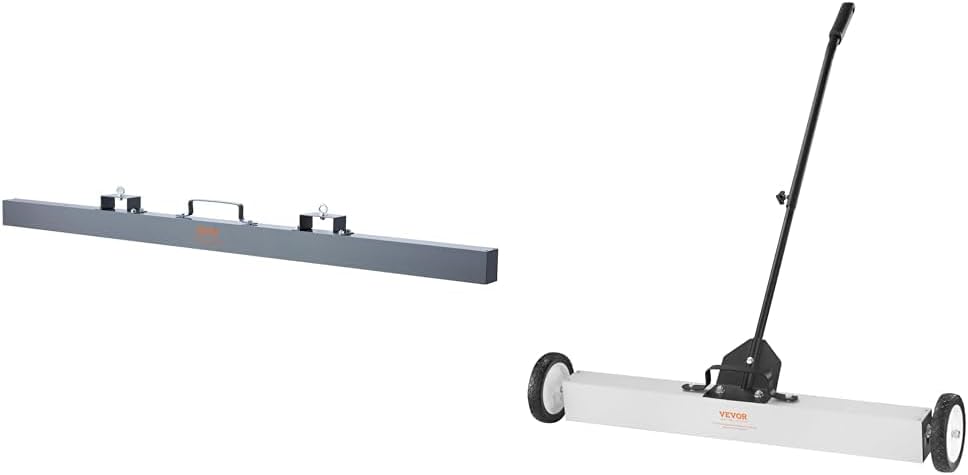 120lb Hanging Magnetic Sweeper and 55lb Rolling Magnetic Sweeper with Wheels Metal Debris Pickup Tool Set