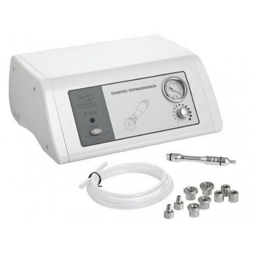 Silver Fox - Professional Diamond Microdermabrasion Machine - Dermabrasion Facial Beauty, Skincare, Salon, and Home Use Equipment Tool Device Kit with Diamond Tips for Men and Women - F834, (Gray)