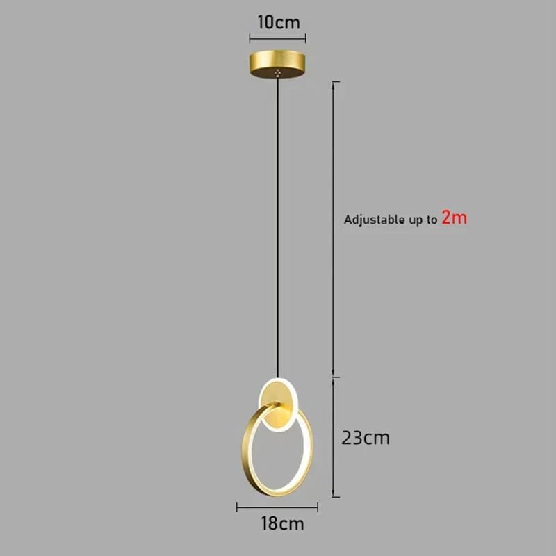 Room Decor Ring Lustres Chandeliers Luminaria Suspension Pendant Lights Lamps Luminaire,for Living Room