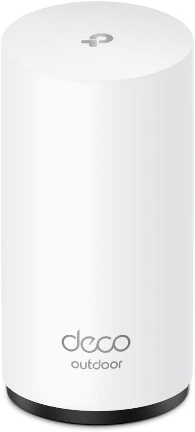 TP-Link Deco 7 Outdoor BE65 BE11000 Tri-Band Wi-Fi 7 Mesh Extender | Up to 3,000 sq.ft, 2 * 2.5G PoE+ Ports, IP65 Waterproof | Multiple Mount Options | 6 GHz, MLO, Homeshield, 320 MHz, AI-Roaming