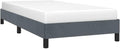 Twin Bed Frame with Soft Velvet Upholstery Dark Gray Platform Bed Frame No Box Spring Needed Sturdy Slatted Base for Bedroom Furniture