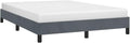 Full Upholstered Platform Bed Frame Dark Gray Velvet Modern Bedframe with Slatted Base No Box Spring Needed Sturdy Bedroom Furniture