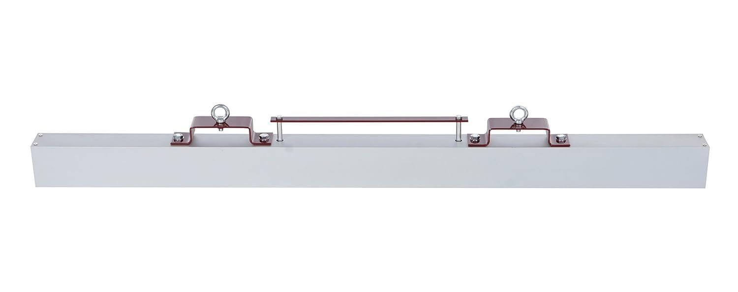 Vestil HFMS-60 Steel Forklift Hanging Magnetic Sweeper 60 in. Wide 65 Lb. Capacity Silver