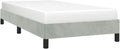Light Gray Velvet Twin Bed Frame with Breathable Fabric Upholstered Platform Design Sturdy Engineered Wood Structure for Modern Bedroom Decor