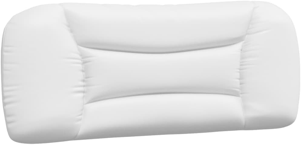 Twin Bed Frame with Headboard White Faux Leather Platform Bed Frame 39.4'x74.8' Sturdy Modern Bedframe for Bedroom Furniture