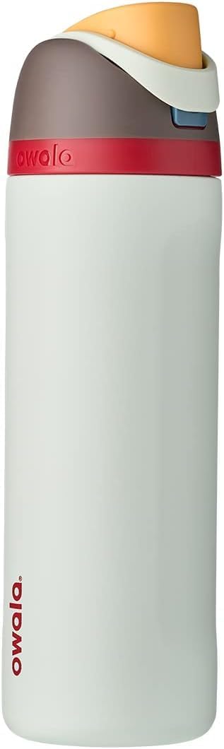 Owala FreeSip Insulated Stainless Steel Water Bottle with Straw, BPA-Free Sports Water Bottle, Great for Travel, 24 Oz, Boneyard (Pack of 6)