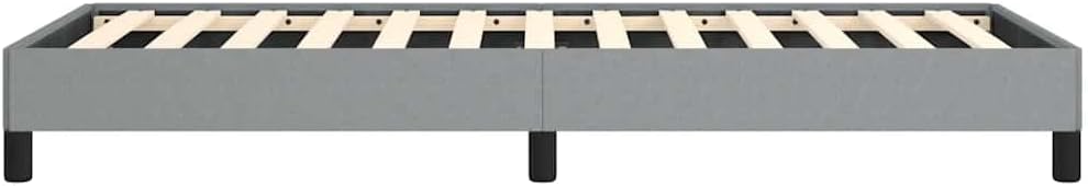 Light Grey Upholstered Twin XL Platform Bed Frame with Breathable Polyester Fabric and Sturdy Wood Construction for Modern Bedroom Guest Room or Dorm