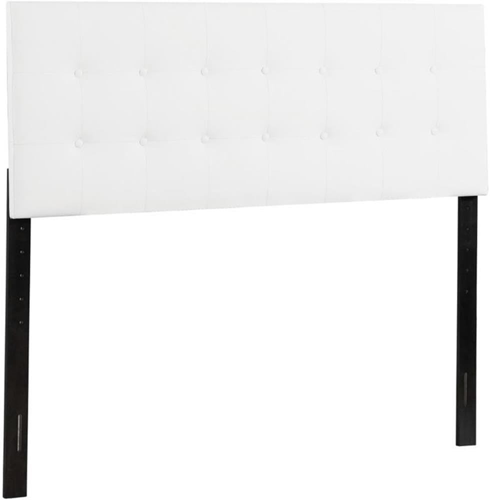 Glory Furniture Super Nova Faux Leather Upholstered Queen Headboard in White