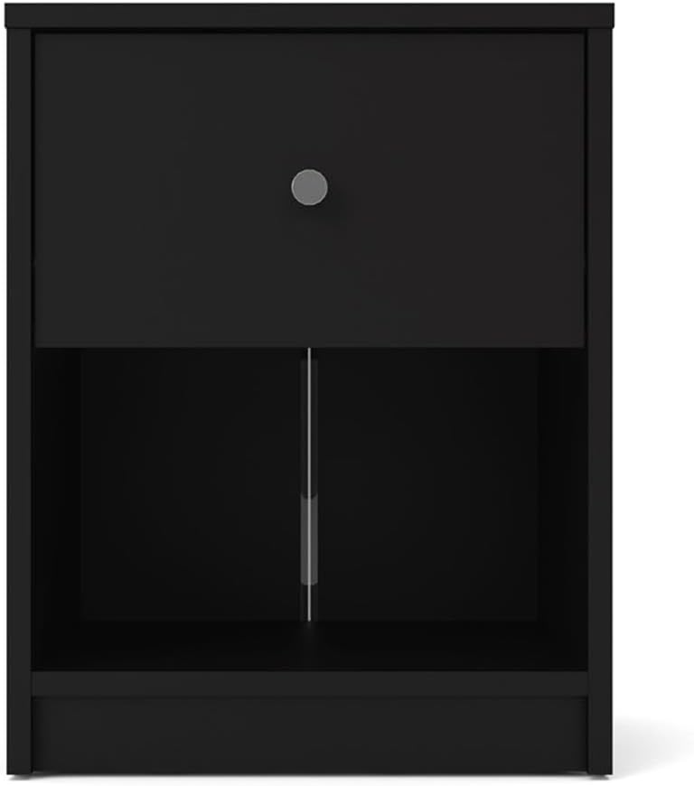 Pemberly Row 3PC Engineered Wood Dresser and Nightstands Bedroom Set in Black