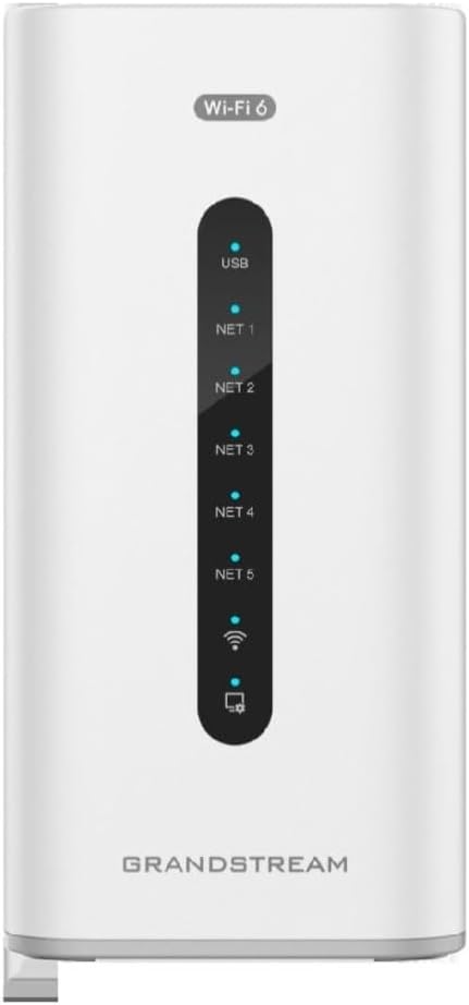 Grandstream Built-in IPPBX (10 Users, 4 Concurrent Calls) + Enterprise-Grade Firewall + VPN Router + 2 x 2.5 Gb, 5 x GigE Network Switch + WiFi 6 AP GCC6010W