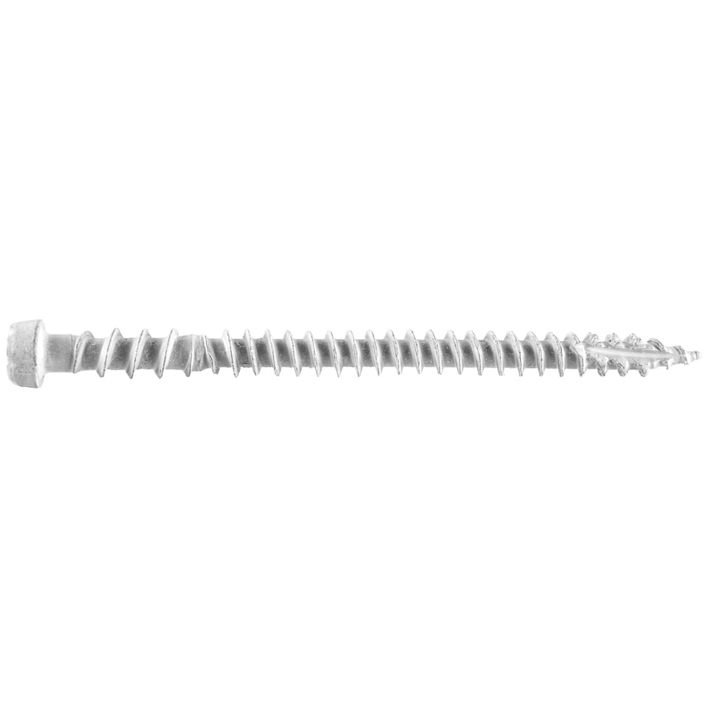 Jake Sales #10 x 2-3/4' White Colored Composite Decking Wood Screw with Torx/Star Drive Head - Exterior Coated - ACQ Lumber Compatible - 22 POUNDS ~1,750 Screws
