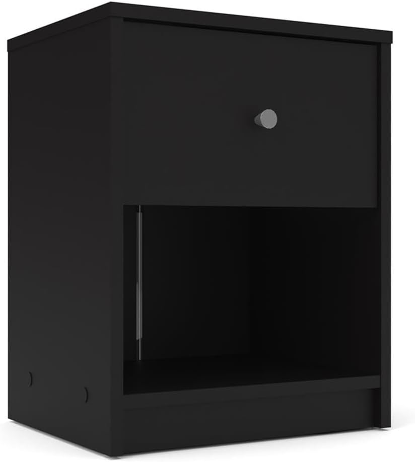 Pemberly Row 3PC Engineered Wood Dresser and Nightstands Bedroom Set in Black