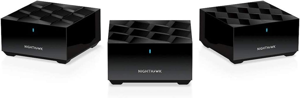 NETGEAR Nighthawk Advanced Whole Home Mesh WiFi 6 System (MK63S) with Free Armor Security – AX1800 Router with 2 Satellite Extenders, Coverage up to 4,500 sq. ft. and 25+ Devices (Renewed)