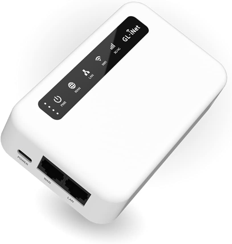 GL.iNetGL-XE300(Puli) 4GLTEMobileSmartVPNRouter|PortableWiFiWirelessTravel Hotspot,SupportATT,T-Mobile,Router/AccessPoint/Extender/WDSMode,OpenWrt, 5000mAhBattery,OpenVPNClient (EC25-AF)