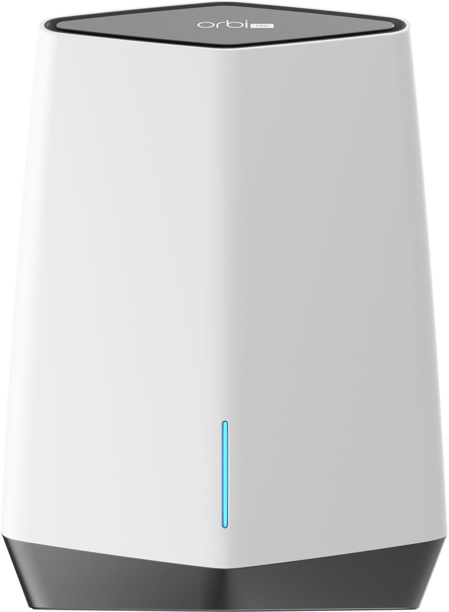 NETGEAR Orbi Pro WiFi 6 Tri-band Mesh System (SXK80) | Router with 1 Satellite Extender for Business or Home | Coverage up to 6,000 sq. ft. and 60+ Devices | AX6000 802.11 AX (up to 6Gbps) (Pack of 2)