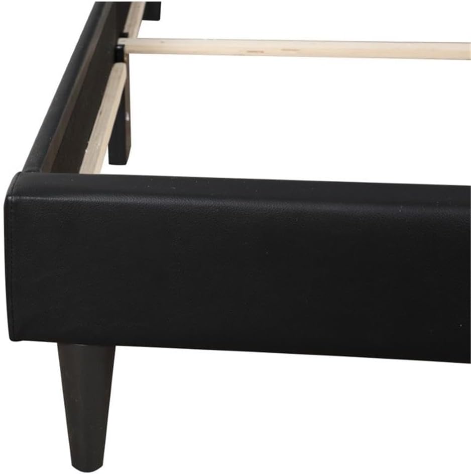 Glory Furniture Deb Velvet Upholstered Twin Bed in Black