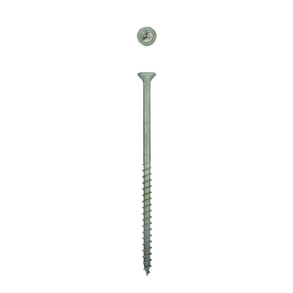 SPAX #14 x 4-3/4' Exterior Flat Head Deck Wood Screws Construction Torx T-Star Plus (750 EA) Bulk Pail Bit Included Rust Resistant