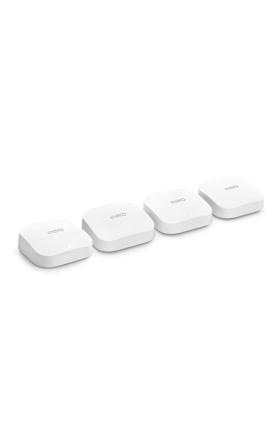 Amazon eero Pro 6E mesh wifi system - Supports internet plans up to 2.5 Gbps, Coverage up to 8,000 sq. ft., Connect 100+ devices, 4-pack
