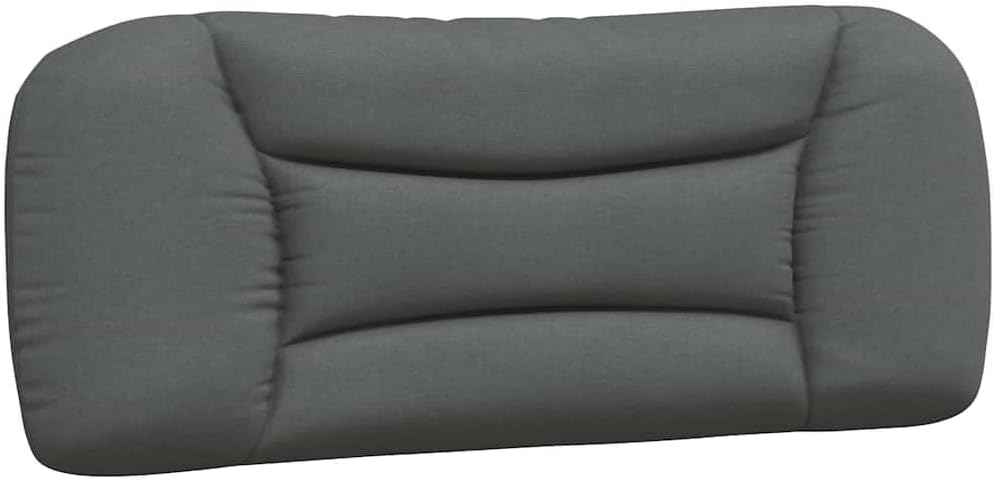 Modern Curved Dark Grey Bed Frame with Sturdy Pine Wood Construction and Breathable Polyester Fabric, Comfortable Headboard Cushion for Elegant Bedroom Decor, Easy