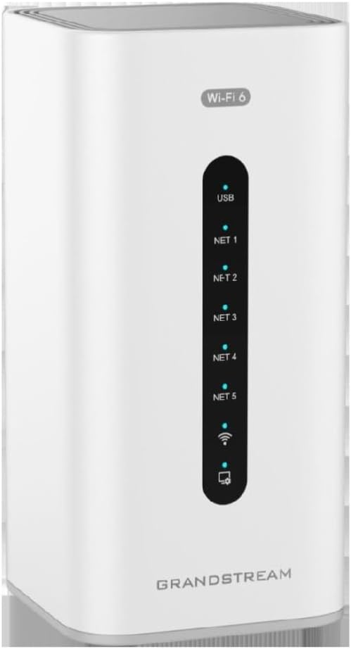Grandstream Built-in IPPBX (10 Users, 4 Concurrent Calls) + Enterprise-Grade Firewall + VPN Router + 2 x 2.5 Gb, 5 x GigE Network Switch + WiFi 6 AP GCC6010W