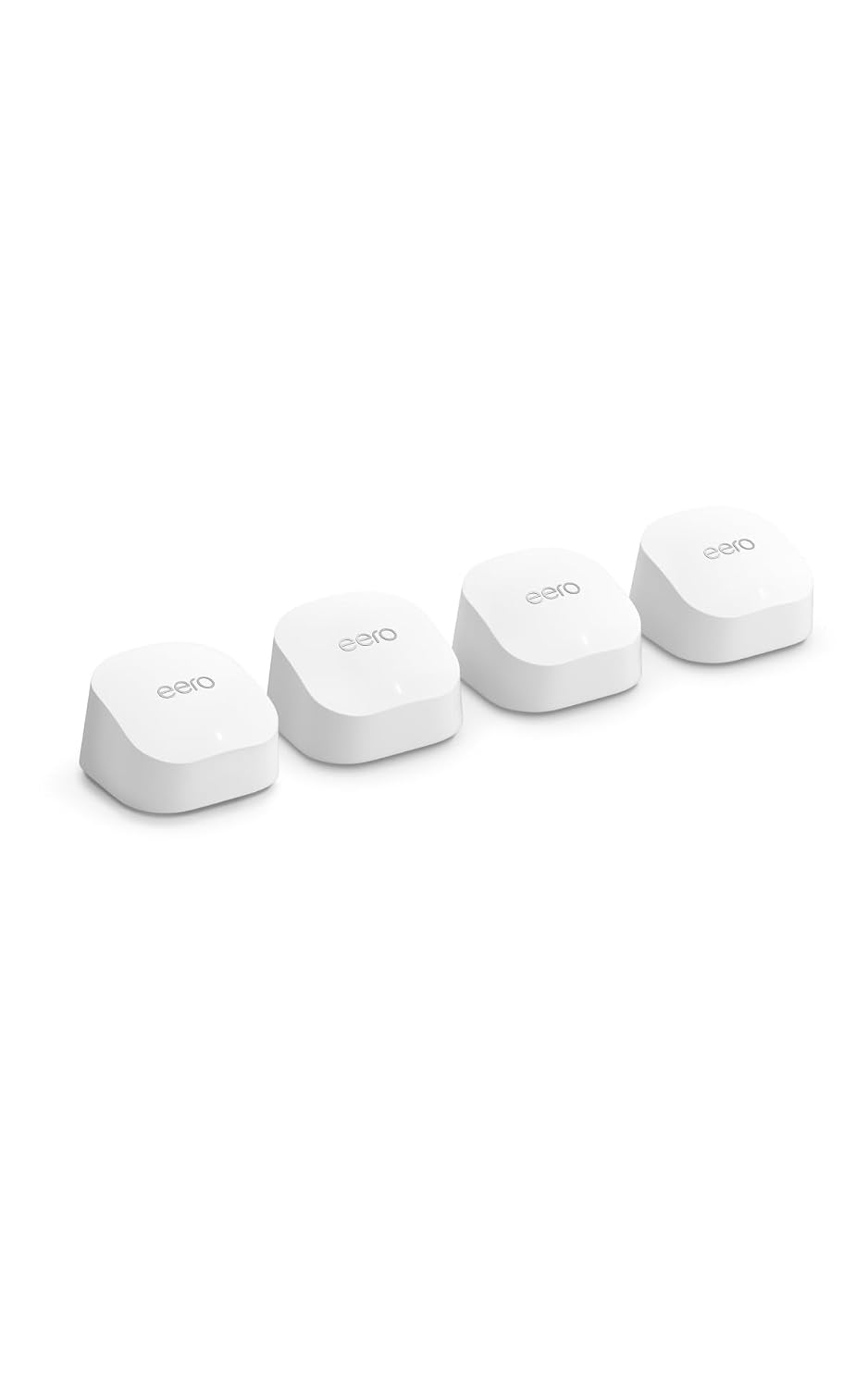 Amazon eero 6+ mesh wifi system - Supports internet plans up to a Gigabit, Coverage up to 6,000 sq. ft., Connect 75+ devices, 4-pack