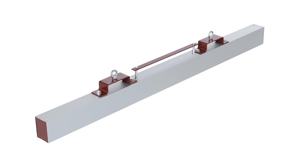 Vestil HFMS-60 Steel Forklift Hanging Magnetic Sweeper 60 in. Wide 65 Lb. Capacity Silver