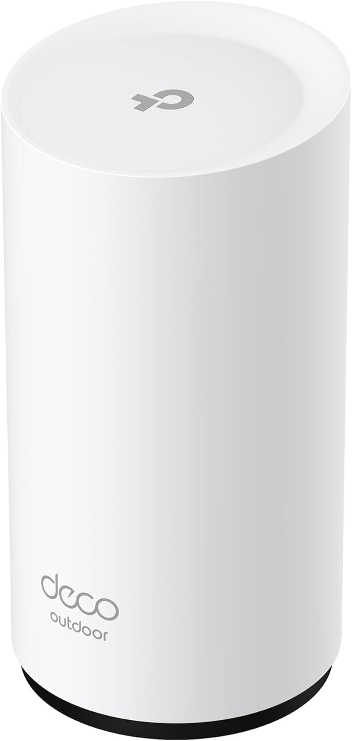 TP-Link Deco 7 Outdoor BE25 BE5000 Dual-Band Wi-Fi 7 Mesh Extender – Up to 2,800 sq. ft., Dual 2.5G PoE+ Ports, IP65 Waterproof, MLO, Multiple Mounting Options, Secure by Design, 1-Pack