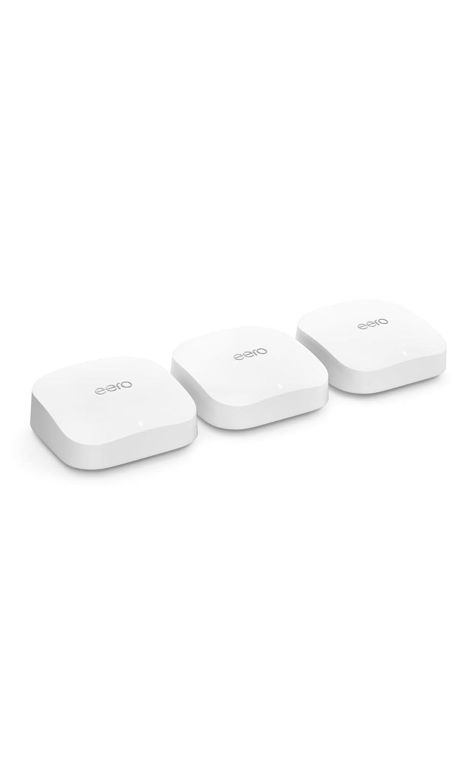 Amazon eero Pro 6E mesh wifi system - Supports internet plans up to 2.5 Gbps, Coverage up to 6,000 sq. ft., Connect 100+ devices, 3-pack