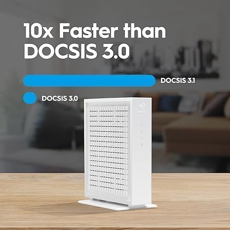 Hitron CODA56 Multi-Gigabit DOCSIS 3.1 Modem | 2.5 Gbps Max Internet Speeds | Certified with Xfinity, Charter Spectrum, Cox | 2.5 Gbps Ethernet Cable Modem ONLY | Requires Separate WiFi Router
