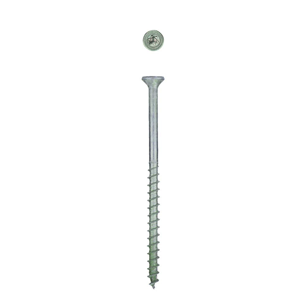 SPAX #14 x 4 Exterior Flat Head Deck Wood Screws Construction Torx T-Star Plus (1000 EA) Bulk Pail Bit Included Rust Resistant