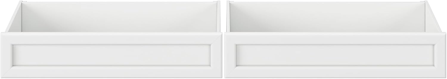 AFI, Mid-Century Modern Under Bed Storage Drawers, Twin/Full, White