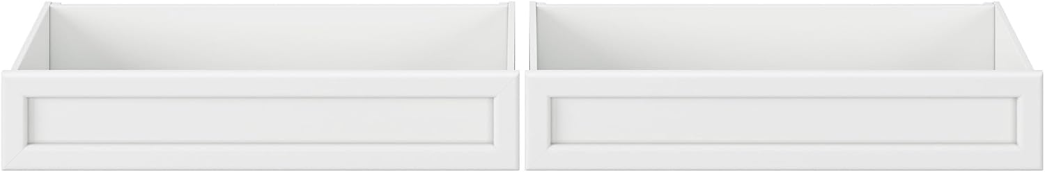 AFI, Mid-Century Modern Under Bed Storage Drawers, Queen/King/Twin XL, White