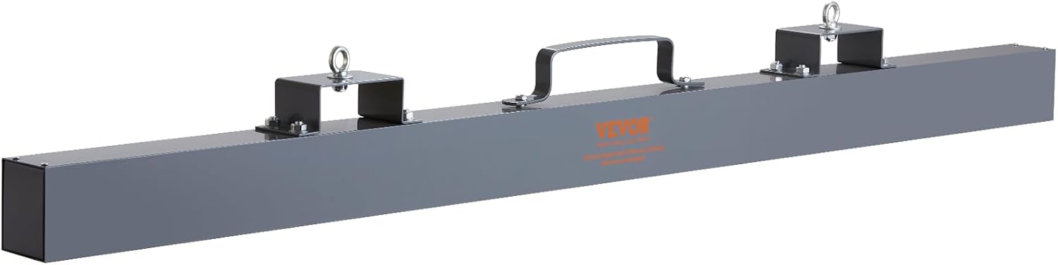VEVOR Hanging Magnetic Sweeper Pickup Tool, 105lbs Nail Hang-Type Magnetic Forklift Sweeper, Industrial Grade Magnets Steel Material Hunting Accessories for Picking Up Nails Bolts Iron Chips Metals