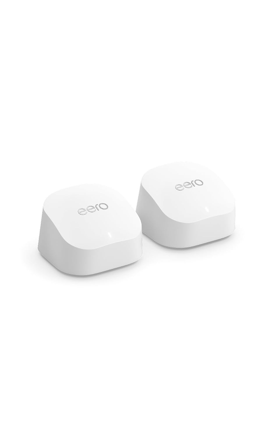 Amazon eero 6+ mesh wifi system - Supports internet plans up to a Gigabit, Coverage up to 3,000 sq. ft., Connect 75+ devices, 2-pack