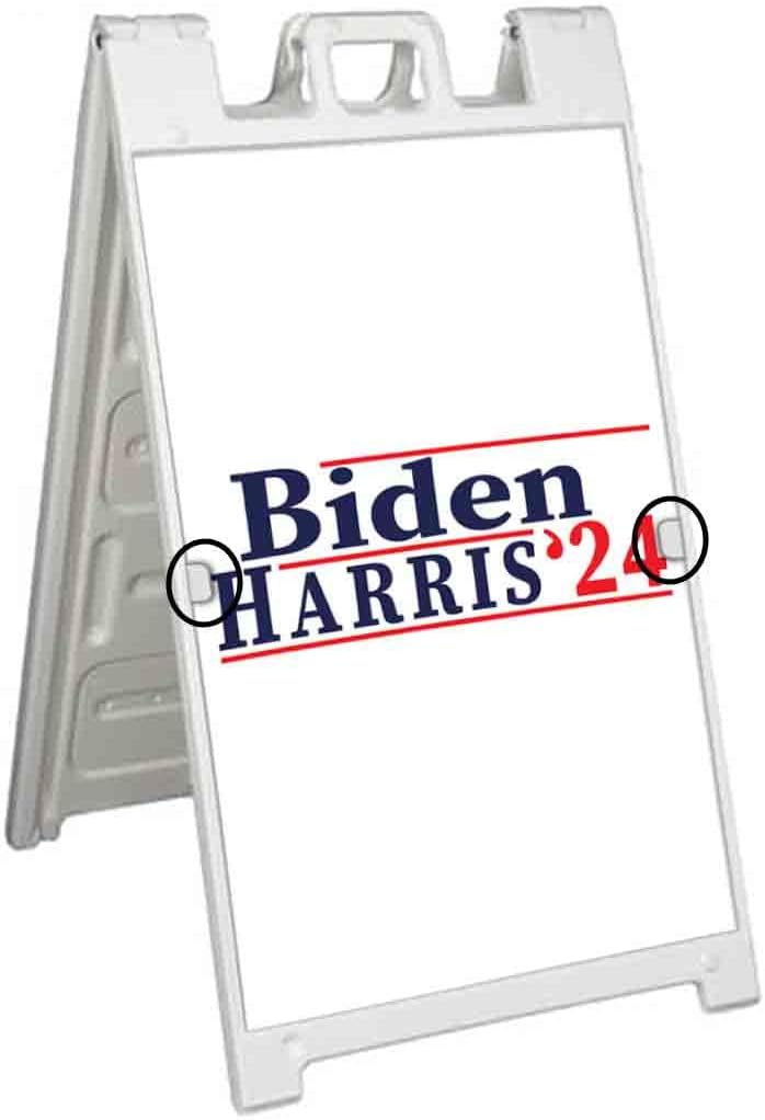 Biden Harris 2024 (24' X 36') Deluxe A-Frame Signicade, Includes 2 Removable Panels & Stand | Election, Political, Democrat, Vote