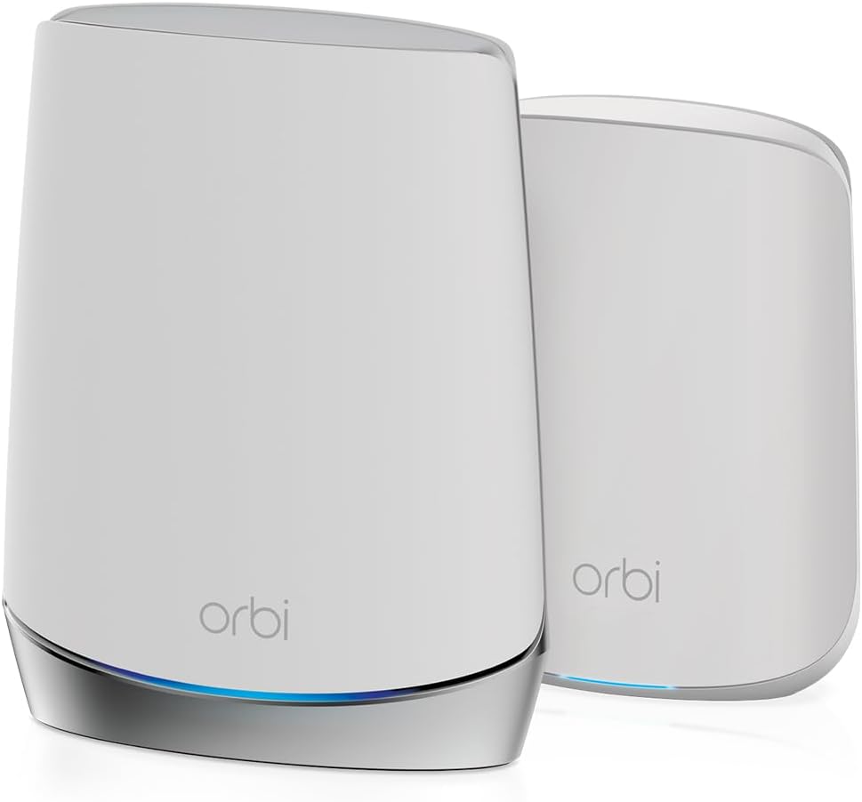 NETGEAR Orbi Whole Home Tri-Band Mesh WiFi 6 System (RBK652S) – Router + 1 Satellite Extender - Security Features - Coverage up to 3,500 sq. ft., 40 Devices - AX3000 (up to 3Gbps)