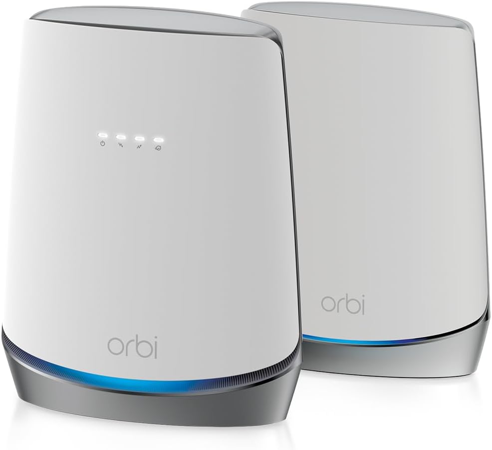 NETGEAR Orbi Cable Modem Router Combo Mesh System (CBK752) DOCSIS 3.1 – AX4200 WiFi 6 (4.2 Gbps) – Certified with Xfinity (up to 900Mbps, Spectrum & Cox (up to 1Gbps) – Covers 5,000 sq.ft.