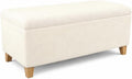 HomePop Storage Bench, Pearl Cream, Rectangle