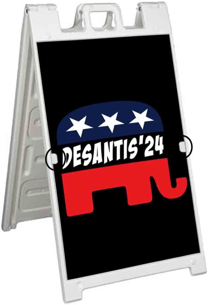 Desantis 2024 (24' X 36') Deluxe A-Frame Signicade, Includes 2 Removable Panels & Stand | Election, Political, Republican, Vote