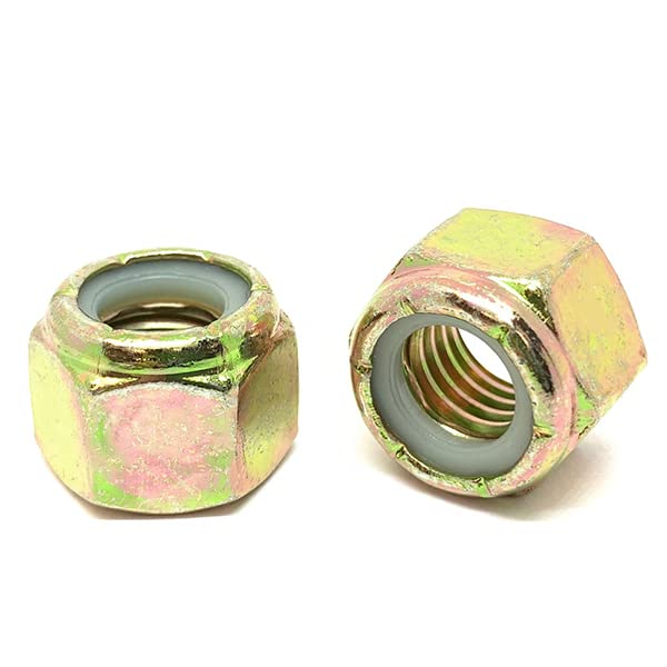 (3500 Pieces) 1/4'-20 Grade 8 Hex Nylon Insert Lock Nuts Zinc Yellow