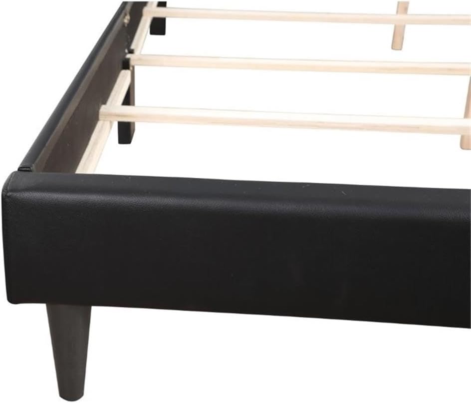 Glory Furniture Deb Velvet Upholstered Queen Bed in Black