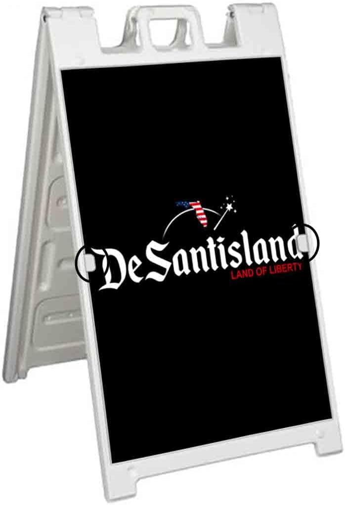 DeSantisland 2024 (24' X 36') Deluxe A-Frame Signicade, Includes 2 Removable Panels & Stand | Election, Political, Republican, Vote