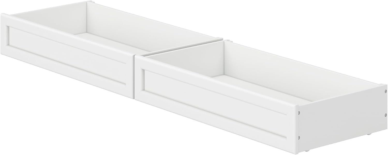 AFI, Mid-Century Modern Under Bed Storage Drawers, Queen/King/Twin XL, White