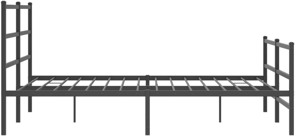 Metal Bed Frame with Footboard Black 59.1'x78.7' Steel Platform Bed Frame Heavy Duty Queen Twin Size Underbed Storage Space for Bedroom Furniture