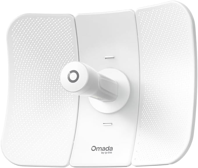 TP-Link Omada Point to Point Wireless Bridge Outdoor - 5GHz, 867Mbps, PtP, 15km Range, Gigabit Port, PoE Powered, Adapter Included, IP65 Weatherproof, Preconfigured, Plug&Play (Beam Bridge 5 UR KIT)