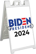Biden 2024 (24' X 36') Deluxe A-Frame Signicade, Includes 2 Removable Panels & Stand | Election, Political, Democrat, Vote