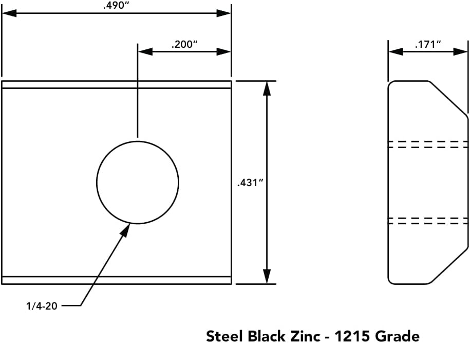 8020, 3204, 10 Series 1/4-20 Steel Standard Slide in T-Nut Nut Hardware for 1 Inch Based Extruded Aluminum 80/20 T Slot Extrusions (500 Pack)