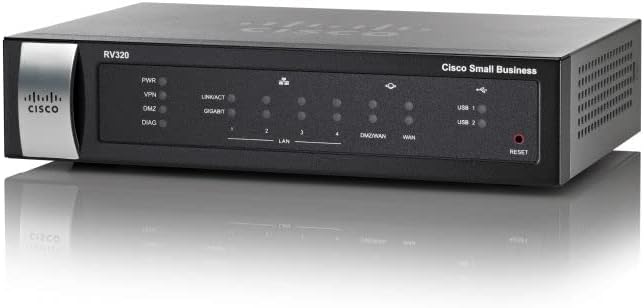 CISCO DESIGNED Rv320 Dual Wan VPN Router - 6 Ports - Desktop (Renewed)