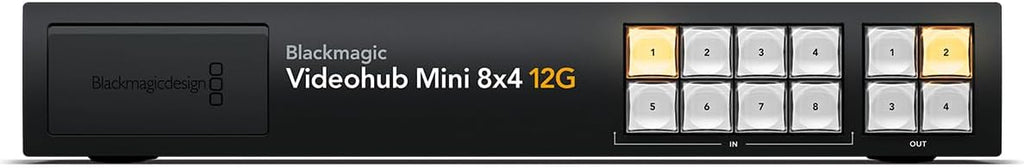 Blackmagic Design Videohub Mini 8x4 12G Router, 8 Inputs and 4 Outputs